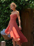 Irregular Pink Women's Dress Summer Maxi Beach Vestidos Strap Sleeveless Long Dress Casual Boho Holiday Vocation Dress 2025