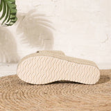 2026 Big Size 43 Summer Espadrilles Sandals Women Beach Vacation Mules Outdoor Slides Shoes Straw Weave Chunky Platform Sandals