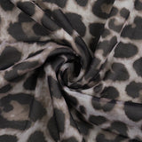 Spring Summer Off-Shoulder Sexy Leopard Print Long-Sleeve Dress European-Style Casual Backless Bell-Sleeve Mini Skirt Streetwear