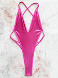 Extreme Mini Micro String Cross Backless Women Monokini Swimwear One Piece Swimsuit Female High Cut Bathing Suit Swim Beachwear