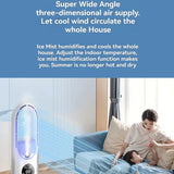 2025 Air Cooler Humidification Cooling USB Silent Timed Air Conditioning Fan Colorful Lights Night Light Led Screen 6 Wind Speed