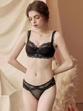 MOYISU 2026 French Lace Bralette Set | A-G Cups Adjustable Lift | Anti-Sag Slimming Bra | Sheer Allure Wire-Free Summer
