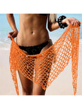 7 Colors Hollow Out Crochet Knitted Sarong Pareo Beach Cover Up Cover-ups Beach Dress Beach Wear Beachwear Female Women V7010