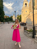 Foridol Elastic Smocking Green Cotton V Neck Summer Women's Dress Sleevless Long Green Maxi Casual Strapy Dress Solid Female