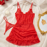 A Set Of Corset-style Lace Nightgowns Steel Ring Push-up Breast Shapewear Underwear Pajamas Ms elegant Irregular Fishtail drees