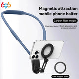 Portable Magnetic Neck Halter Mobile Phone Holder For IPhone 16 15 14 13 For Huawei For Samsung FOR Xiaomi Selfie Stand Bracket