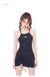 New Split Swimsuit for Women's Sports, American Style, Conservative, Meat Covering, Slimming, Vacation, Seaside Swimsuit