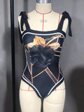 2026 High Quality Double-sided Printed Push Up Women Bikini Set Printed Strappy Bandage Swimwear Brazilian Biquini Bathing Suit