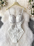 MOYISU Women's Sexy Summer Bodysuit Halter See Through Mesh Lingerie Push Up Pads Euro Style Boho Chic Shapewear Hot Item AU Hot