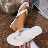 Summer Non Slip Flat Heel Beach Flip Flops Women Plus Size 43 Soft Sole Clip Toe Slippers Woman Comfy Lightweight Flats Sandals