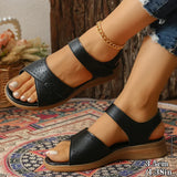 Summer Silver Thick Sole Sandals Women Comfortable Hollow Out Non Slip Platform Sandles Woman Hook Loop Soft Sole Casual Sandals