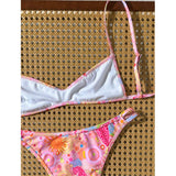 S - XL Printed Brazilian Bikini Women Swimwear Female Swimsuit Two-pieces Bikini set High Leg Cut Bather Bathing Suit Swim V8179