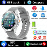 2025 New S4 Ultra Outdoor Sports Smart Watch Men AMOLED Screen NFC GPS Compass Heart rate Waterproof Bluetooth Call SmartWatch