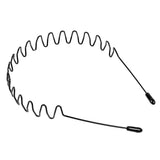 6/1pcs Fashion Metal Hair Band for Men Women Unisex Black Waved Hair Head Hoop Sports Headband Hairband Hair Accessories
