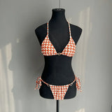 New Summer Sexy 3 Pieces Suit Swimwear Women's Micro Bikini Set with Long Pants Cover Up Beachwear Backless Bathing Suit Holiday