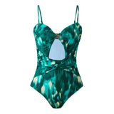Floral Retro Printed Swimsuit with Cover up Women's Sexy Swimwear Bikini Female Bodysuit Bathingsuit Beachwear 2025
