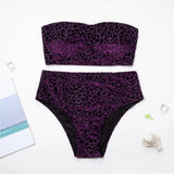 0XL - 4XL New Leopard Bikini Plus Size Large Size Swimwear Women Swimsuit Female Two-pieces Bikini set Bather Bathing Suit K3977