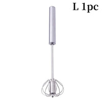 Semi-Automatic Stainless Steel Egg Beater Whisk Mixer Kitchen Tool