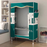 Portable Fabric Wardrobe Clothes Closet Bedroom Dorm Rental Room Small Folding Storage Cabinet Easy Assembly Durable Organizer