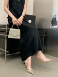 French Summer CRYSTAL PVC Transparent Pointed Toe Women Slippers Pumps Mules Shoes Elegant Thin High Heels Banquet Party Sandals