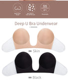 Invisible Push Up Bra Strapless Bras Dress Wedding Party Sticky Self-adhesive Silicone Brassiere Breathable Deep U Bra Underwear