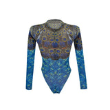 One Piece Sun Protection Swimwear 2026 Women Long Sleeved Print Swimsuit Female Sports Bathers Swimming Bodysuit Beach купальник