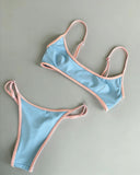 Sexy Micro Bikini 2026 Women Bandeau Padded Thong Swimsuit Female Cut Out Bathing Suit Swimwear Biquini swim