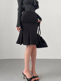 Pure Desire Style Gentle Sexy High Waist Slimming Ruffled Mid-Length Bodycon Mermaid Skirt Slim Women Mini Skirts 2026 New EVP8