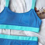 New Sexy Ribbed Splicing Female Swimsuit High Waist Bikini Women Swimwear Two-pieces Bikini Set Bather Bathing Suit Swim V2329