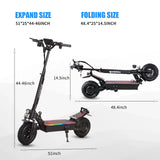 Arwibon Q30 Adult Electric Scooter 2500W Motor Top Speed 30MPH, 48V13/16AH, 11 Inch Off-Road Tires Sport Folding EScooter