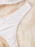 Ladies Smooth Comfortable Thin Underwear Women Sexy Nightwear Inner Solid Color Sleep Underwear Bra Set