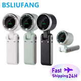 BSLIUFANG Portable 3-in-1 Turbo Handheld Fan, 5 High-Speed Settings, 3600mAh Power, Digital Screen, Foldable USB/Type-C Charge