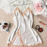 Two-piece lace patchwork women's Nightdress sexy and comfortable pajama set for women