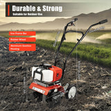 52cc Gas Powered Mini Cultivator With Rear Wheels