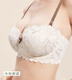 Full Bust French Lace Bralette Wireless Support for Women Plus Size Full Coverage T-Shirt Bra Anti Sagging Comfort MOYISU Sexy