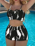 Drawstring Front Shorts Bikinis 2026 High Waist Swimsuit Women Swimwear Female Bathers Bathing Swimming Swim Suit Beachwear