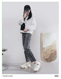 Women Platform Sneakers Autumn Trend Casual Flats Female Fashion Lace Up Thick Soled Comfortable Increase Vulcanized Shoes2024