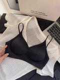 MOYISU Kawaii Anime Bra for Petite Women Seamless Milk-Skin Underwear Push-Up Enhancement Slimming Lingerie Set with Comfort Fit