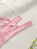 New Design High-Quality Lingerie Set With Sexy butterfly Line Mesh Plicing Women's Underwear Push Up Bra 2 Pieces YS2417