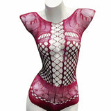 Sexy Spicy Girl Style Hollow-out Tearable One-piece Mesh Outfit Transparent Bodysuits Hollow Out For Woman Thin Bodysuits XEHY