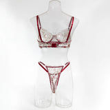 French retro lace underwear set sexy push-up bra erotic underwear