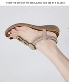 2026 New Shoes for Women Bohemia Crystal Sandals Women Shoes Rhinestone Lady Flip Flops Pearl Slip on Flat Beach Shoes