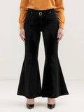 spring and autumn versatile wide-leg pants with metal decoration large size gold velvet wide-leg pants casual pants