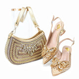 doershow Italian Shoe and Bag Set New 2024 Women Shoes and Bag Set In Italy blue Italian Shoes with Matching Bag  HTG1-3