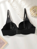 Large size bra black women's bra all season daily Lingerie with steel support multi size sexy bra 90D-110DA2903