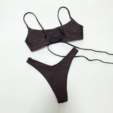 Push Up Bikinis 2025 Sexy Women Swimsuit Swimwear Female Bikini Set Bandage Biquini Bathing Suit Swimming Suits Beachwear
