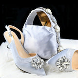 Doershow Lastest Italian Design Fashion Style Ladies Shoes with Matching Bag Set 2025 Nigerian Shoes and Bag Set  HGB1-1