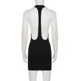 Sexy Halter Neck Backless Bodycon Mini Dress Women Sleeveless Tight Short Party Club Dress Summer Night Out Streetwear