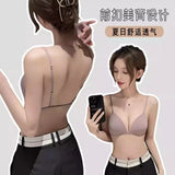 Comfort Strapless Bra for Small Bust Seamless Bralette Adjustable Anti-Peek Summer Wear Thin Back Design Women S-XL MOYISU