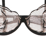 Summer French Minimizer Bra Beachwear Large Bust Pure Embroidery Lace Ultra Thin Plate Size Light Support Wirefree AU MOYISU